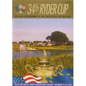 RYDER CUP 2002 (THE BELFRY) OFFICIAL PROGRAMME