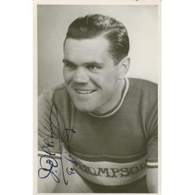 VALERE OLLIVIER SIGNED CYCLING POSTCARD