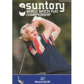 WORLD MATCH PLAY CHAMPIONSHIP 1987 GOLF PROGRAMME