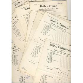 BATH CRICKET CLUB SCORECARDS 1961