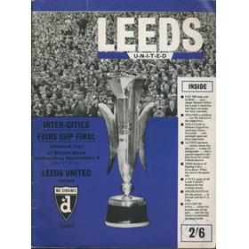 LEEDS UNITED V DYNAMO ZAGREB (FAIRS CUP FINAL 2ND LEG 1967) FOOTBALL BROCHURE