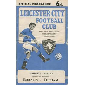BURNLEY V FULHAM 1962 (F.A. CUP SEMI-FINAL REPLAY) FOOTBALL PROGRAMME