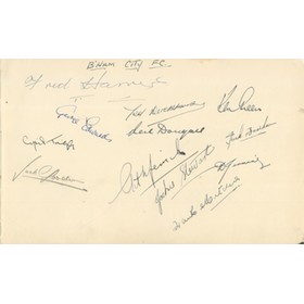 BIRMINGHAM CITY FOOTBALL CLUB AUTOGRAPHS 1947-48