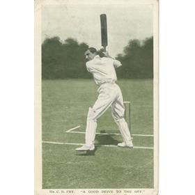 CHARLES BURGESS FRY (SUSSEX & ENGLAND) CRICKET POSTCARD