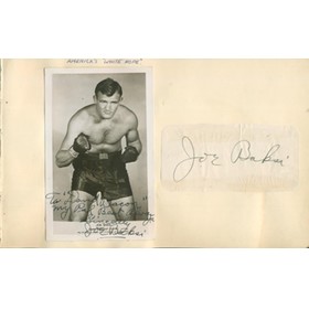 JOE BAKSI SIGNED POSTCARD AND ALBUM PAGE 1946