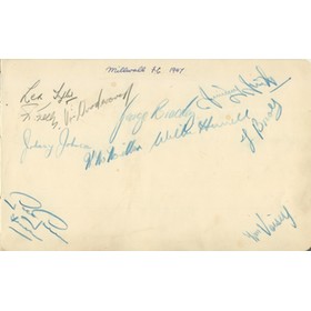 MILLWALL FOOTBALL CLUB AND HENDON FOOTBALL CLUB AUTOGRAPHS 1947 (ALBUM PAGE)