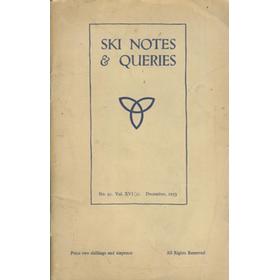SKI NOTES AND QUERIES 1953 DECEMBER