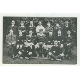 EXETER UNIVERSITY FOOTBALL TEAM 1909-10 POSTCARD
