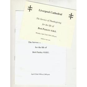 BOB PAISLEY (LIVERPOOL) - SERVICE OF THANKSGIVING 1996