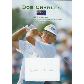 BOB CHARLES (NEW ZEALAND) PUBLICITY PHOTO + AUTOGRAPH