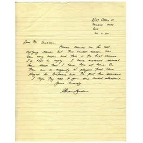 ALLAN BORDER  (NEW SOUTH WALES & AUSTRALIA) 1980 CRICKET LETTER