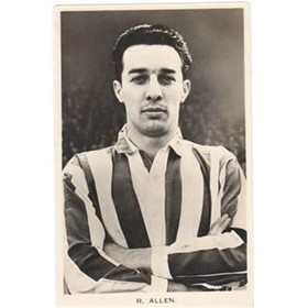 RONNIE ALLEN (WEST BROMWICH ALBION & ENGLAND) C1955 FOOTBALL POSTCARD
