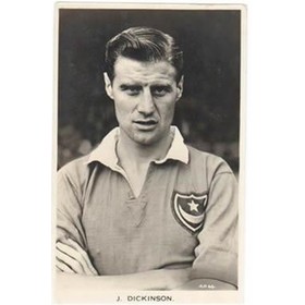 JIMMY DICKINSON (PORTSMOUTH & ENGLAND) C1955 FOOTBALL POSTCARD