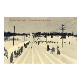 TOBOGGAN TRACK ON MOUNT ROYAL (CANADA) postcard