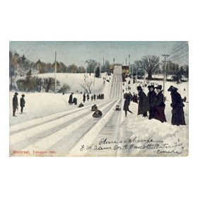 TOBOGGAN SLIDE - MONTREAL (CANADA) postcard