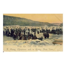 ICE SKATING (CHRISTMAS / NEW YEAR) POSTCARD