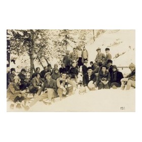 START OF THE LUGE RACE 1920 (SWITZERLAND) postcard