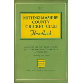 NOTTINGHAMSHIRE COUNTY CRICKET CLUB HANDBOOK 1950