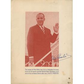 JOSE SAMITIER (BARCELONA AND SPAIN) SIGNED MENU 1959