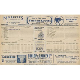 YORKSHIRE V NORTHAMPTONSHIRE 1953 CRICKET SCORECARD