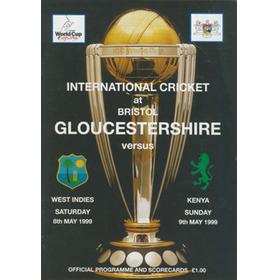 GLOUCESTERSHIRE V WEST INDIES AND KENYA 1999 CRICKET PROGRAMME