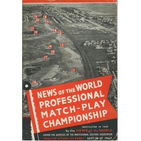 NEWS OF THE WORLD PROFESSIONAL MATCH-PLAY CHAMPIONSHIP 1947 GOLF PROGRAMME - SIGNED BY TWO FINALISTS