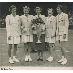 USA WIGHTMAN CUP TEAM 1950 PRESS PHOTOGRAPH