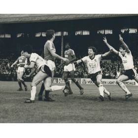 FULHAM  V BRIGHTON 1985 (WILSON CELEBRATES) FOOTBALL PRESS PHOTOGRAPH