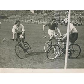 ENGLAND V SCOTLAND CYCLE POLO INTERNATIONAL 1946 PRESS PHOTOGRAPH