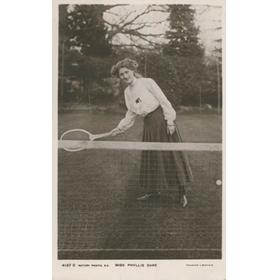 PHYLLIS DARE 1906 TENNIS POSTCARD