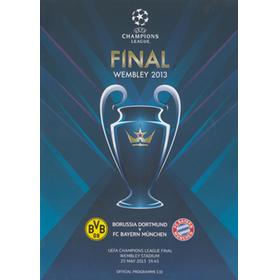 BORUSSIA DORTMUND V BAYERN MUNICH 2013 (CHAMPIONS LEAGUE FINAL) FOOTBALL PROGRAMME