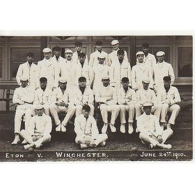 ETON V WINCHESTER 1910 CRICKET POSTCARD
