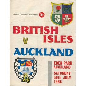 AUCKLAND V BRITISH ISLES 1966 RUGBY PROGRAMME