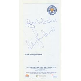 ALAN BIRCHENALL (LEICESTER CITY) SIGNED COMPLIMENT SLIP