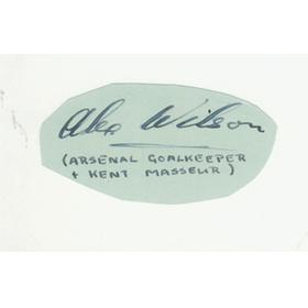 ALEX WILSON (ARSENAL) FOOTBALL AUTOGRAPH