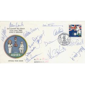 ENGLAND CRICKET TEAM 1989 SIGNED FIRST DAY COVER