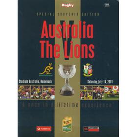 AUSTRALIA V BRITISH LIONS 2001 (3RD TEST) RUGBY PROGRAMME