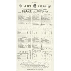 ENGLAND V AUSTRALIA 1981 (LORD