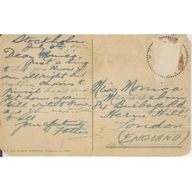 SAM MUSSABINI SIGNED POSTCARD 1912 (STOCKHOLM OLYMPICS)