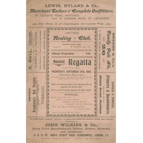 HASTINGS ROWING CLUB 1899 ANNUAL REGATTA PROGRAMME
