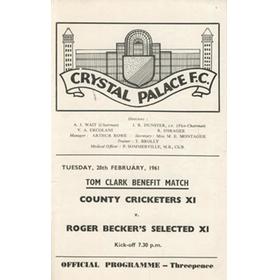 COUNTY CRICKETERS XI V ROGER BECKER