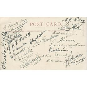 SOUTH AFRICA FOOTBALL TEAM 1924 SIGNED POSTCARD (THEIR FIRST INTERNATIONAL TEAM)