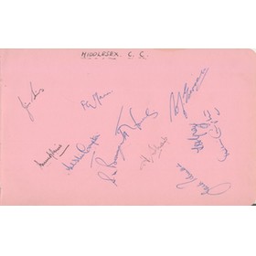 MIDDLESEX 1948 CRICKET AUTOGRAPHS