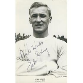 PETER DOBING (BLACKBURN, MAN CITY & STOKE CITY) SIGNED POSTCARD