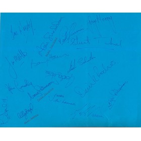 HIBERNIAN FOOTBALL CLUB SIGNED SHEET (EARLY 1980S)