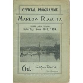 MARLOW REGATTA 1923 OFFICIAL PROGRAMME