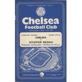 CHELSEA V ATLETICO BILBAO 1959-60 FOOTBALL PROGRAMME