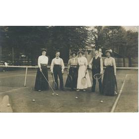 TENNIS GROUP IN GELSENKIRCHEN, GERMANY (C.1909) POSTCARD