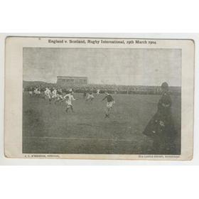 SCOTLAND V ENGLAND 1904 RUGBY POSTCARD