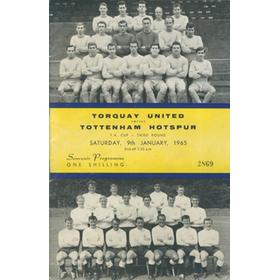 TORQUAY UNITED V TOTTENHAM HOTSPUR 1964-65 (FA CUP) FOOTBALL PROGRAMME